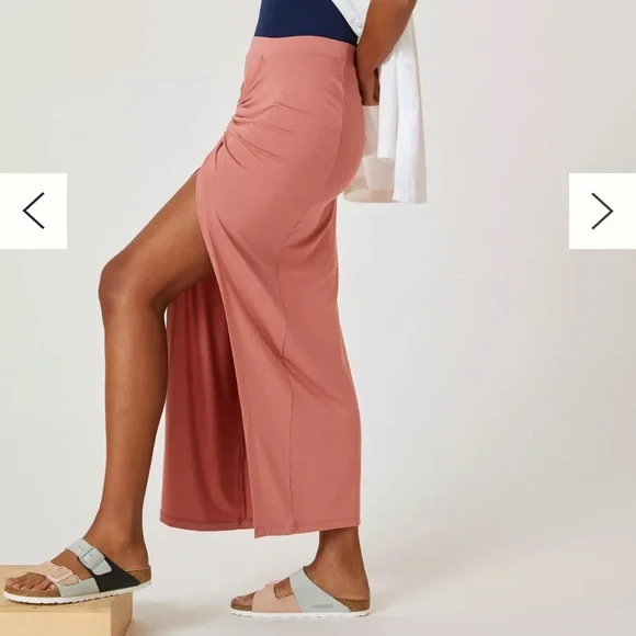 Anthropologie Pink Island Midi Skirt - Picture 4 of 4